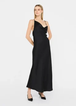 Abito lungo elegante in raso