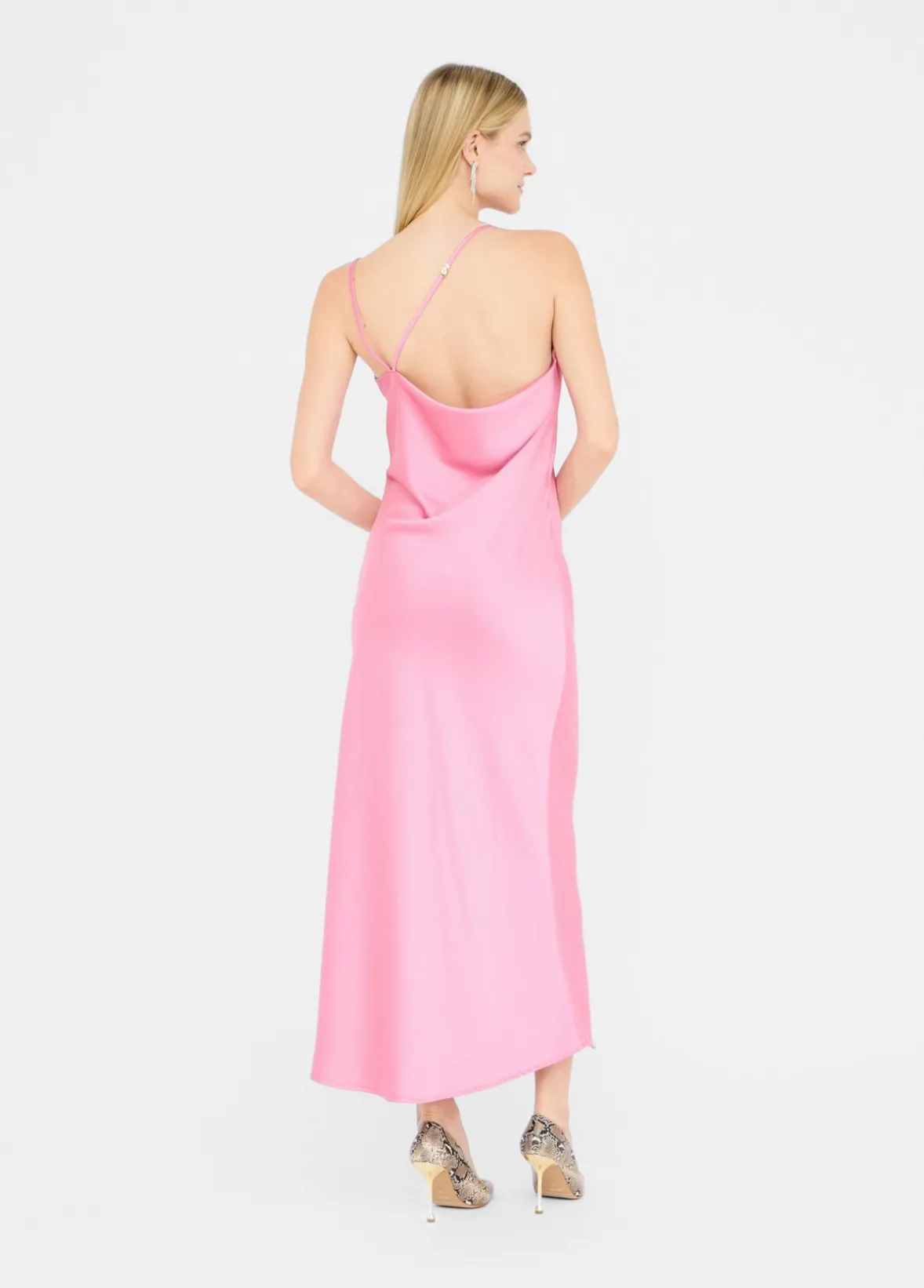 Abito lungo elegante in raso