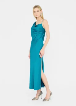 Abito lungo elegante in raso