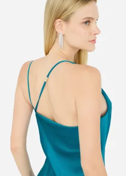 Abito lungo elegante in raso