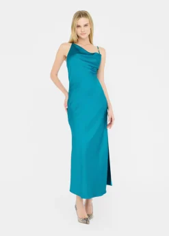 Abito lungo elegante in raso