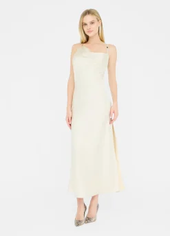 Abito lungo elegante in raso