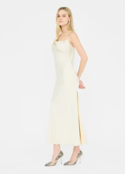 Abito lungo elegante in raso