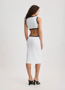 Abito midi con cut-out