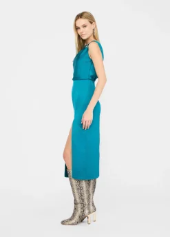 Abito midi elegante in raso