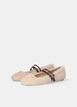 Ballerine effetto shearling