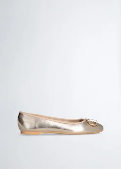 Ballerine in pelle laminata