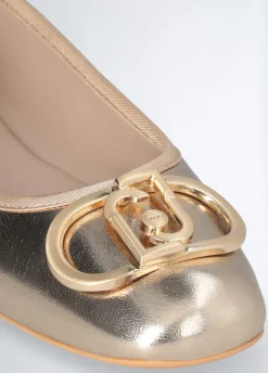 Ballerine in pelle laminata