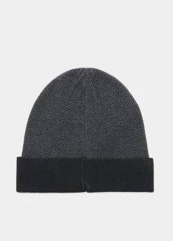 Berretto beanie in lana chevron