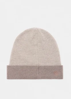 Berretto beanie in lana chevron