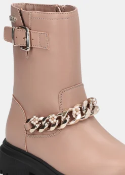 Biker boot con catena gioiello