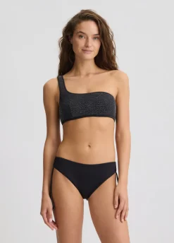 Bikini top monospalla e slip in lurex®