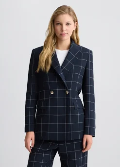 Blazer check doppiopetto