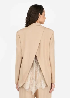 Blazer con dettaglio in pizzo