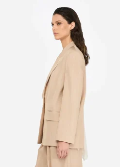 Blazer con dettaglio in pizzo