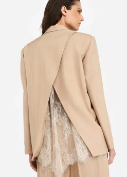 Blazer con dettaglio in pizzo