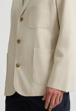 Blazer in lino e cotone