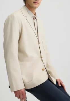 Blazer in lino e cotone