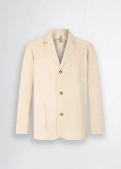 Blazer in lino e cotone