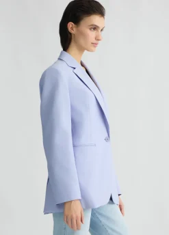 Blazer in lino e cotone
