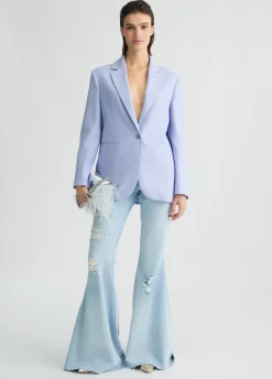 Blazer in lino e cotone