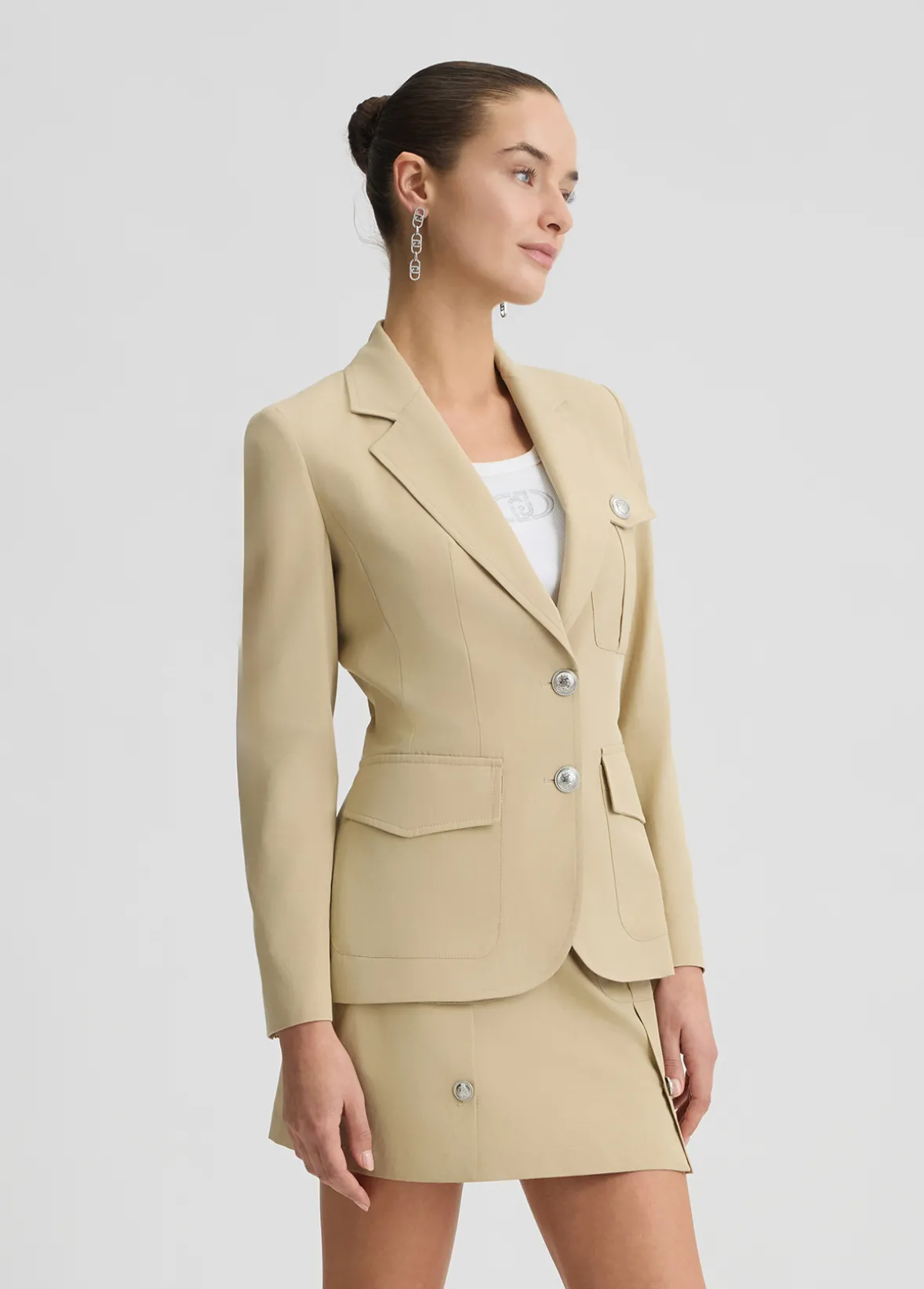 Blazer in misto cotone