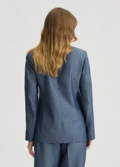 Blazer in misto lino