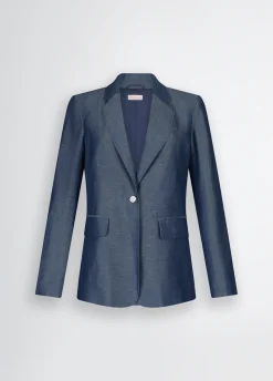Blazer in misto lino