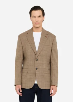 Blazer Principe di Galles in lana