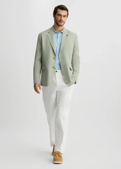 Blazer salvia 100% lino