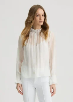 Blusa effetto see-through