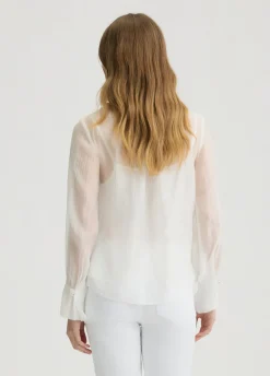 Blusa effetto see-through