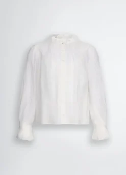 Blusa effetto see-through
