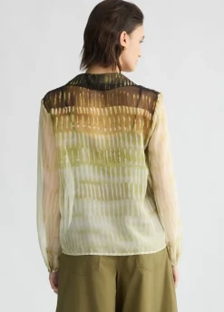 Blusa in chiffon stampato