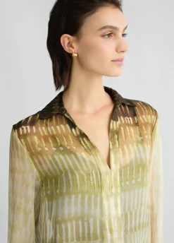 Blusa in chiffon stampato
