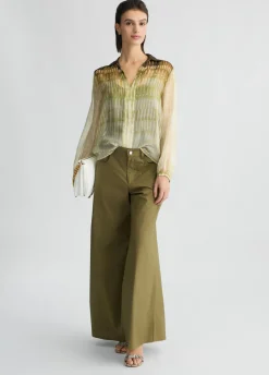 Blusa in chiffon stampato