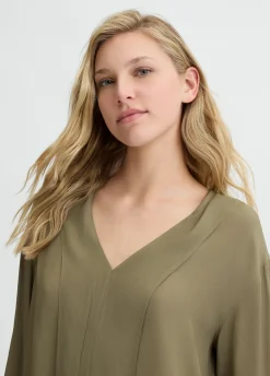 Blusa in crêpe