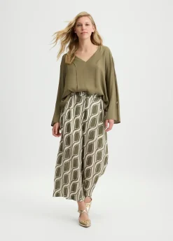 Blusa in crêpe
