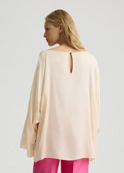Blusa in georgette e raso