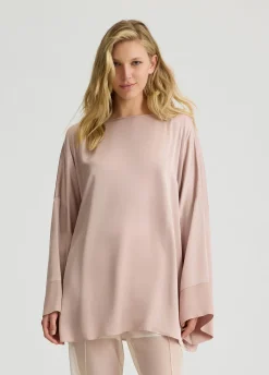 Blusa in georgette e raso