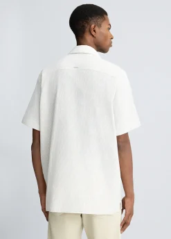 Blusa in lino e cotone