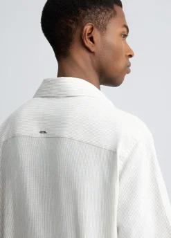 Blusa in lino e cotone