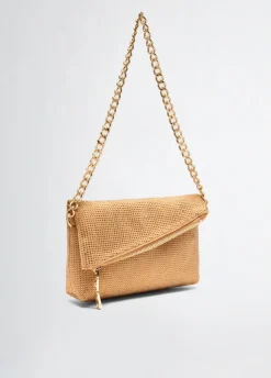 Borsa a spalla piccola con strass