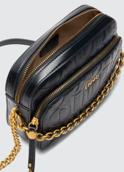 Borsa a tracolla media con catena decorativa