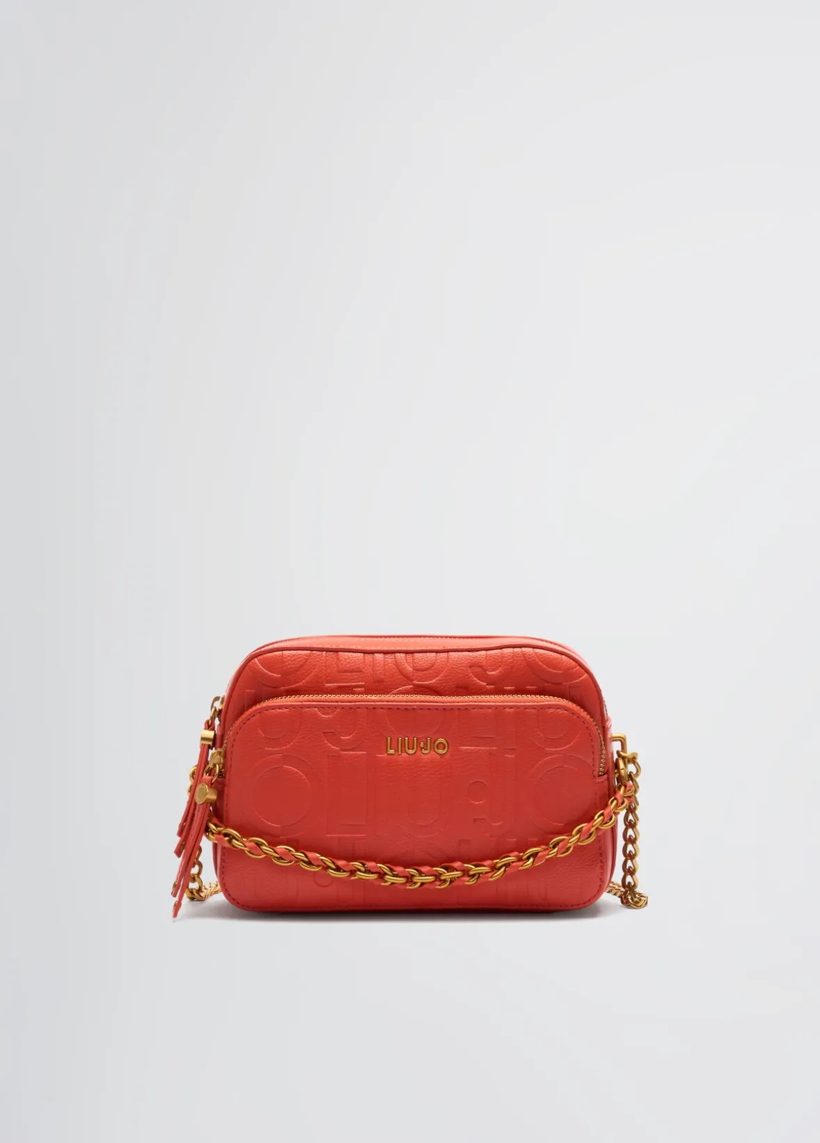 Borsa a tracolla media con catena decorativa