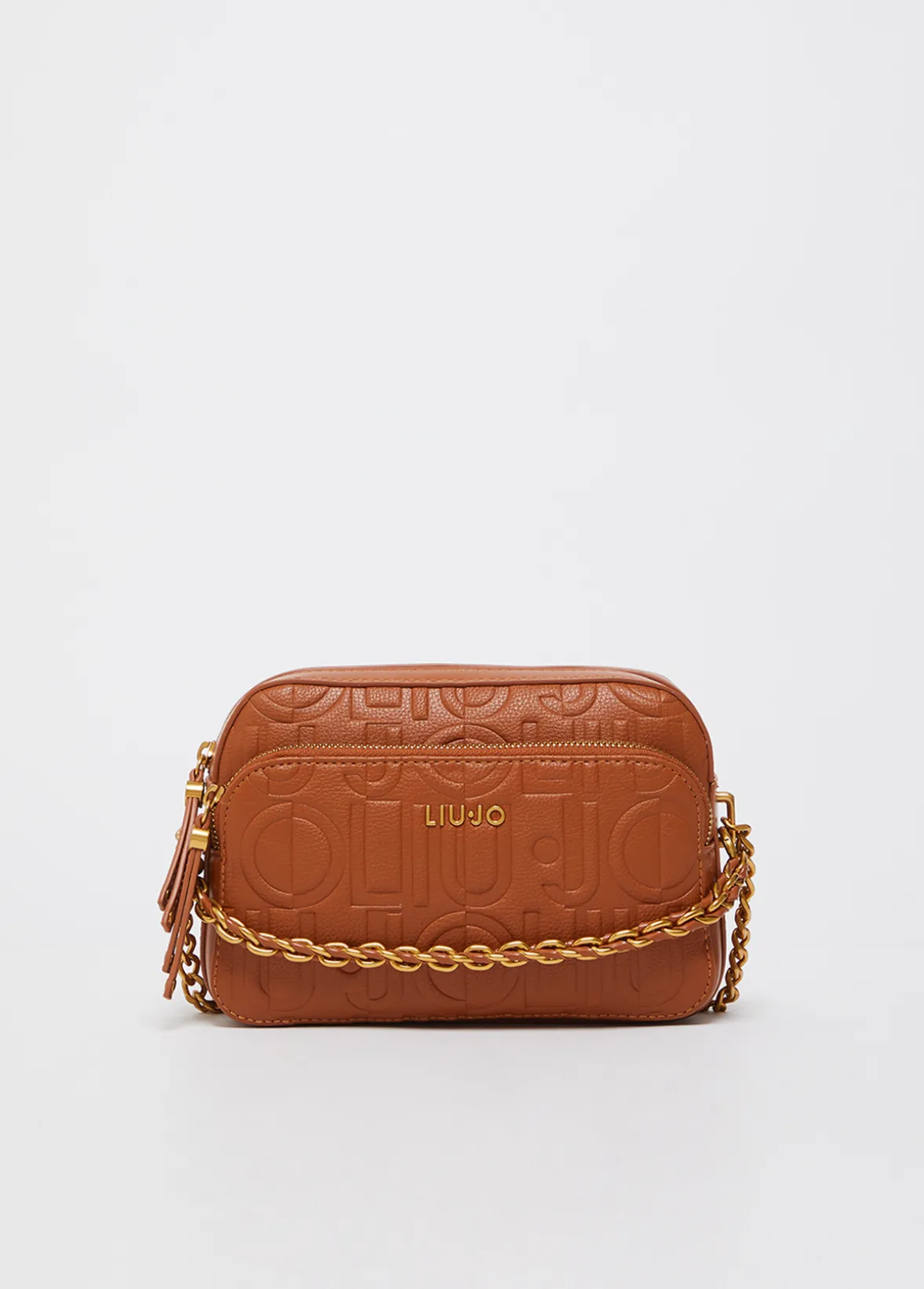 Borsa a tracolla media con catena decorativa