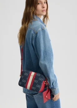 Borsa a tracolla media jacquard