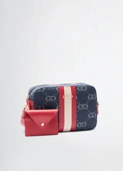 Borsa a tracolla media jacquard