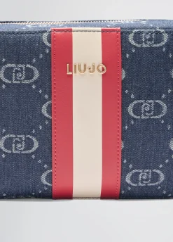 Borsa a tracolla media jacquard