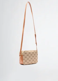 Borsa a tracolla media jacquard